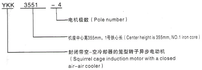 YKK系列(H355-1000)高压YJTGKK6302-8三相异步电机西安泰富西玛电机型号说明